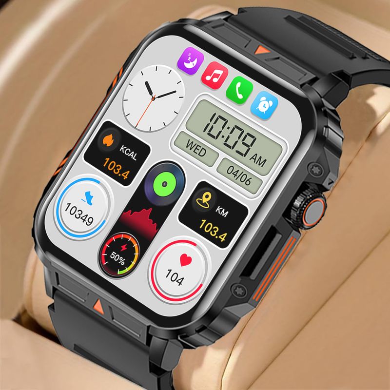 Senbolo L81 Outdoor Sports Plaza Çağrı Cevaplama Büyük Pil Fitness Takipçisi Su Geçirmez Akıllı Saat Erkek IOS Android_voghion.com