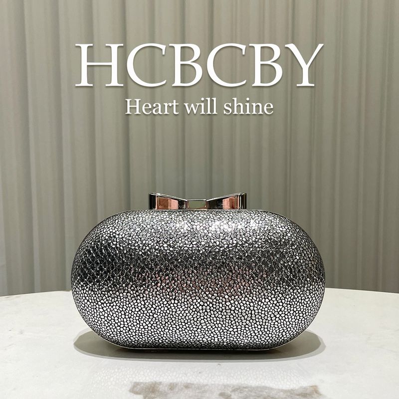 Elegante pochette con glitter argento - Borsa da sera formale da donna con decorazioni in strass_voghion.com