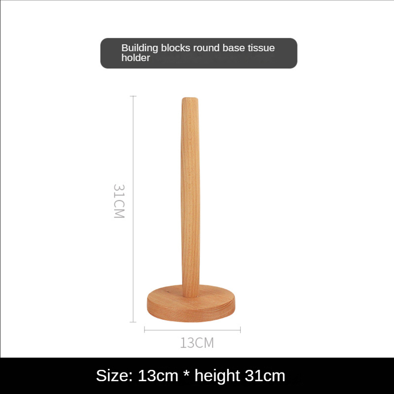Portarotolo da cucina in legno arrotolato per carta da cucina, verticale, accessorio per riporre i fazzoletti_voghion.com