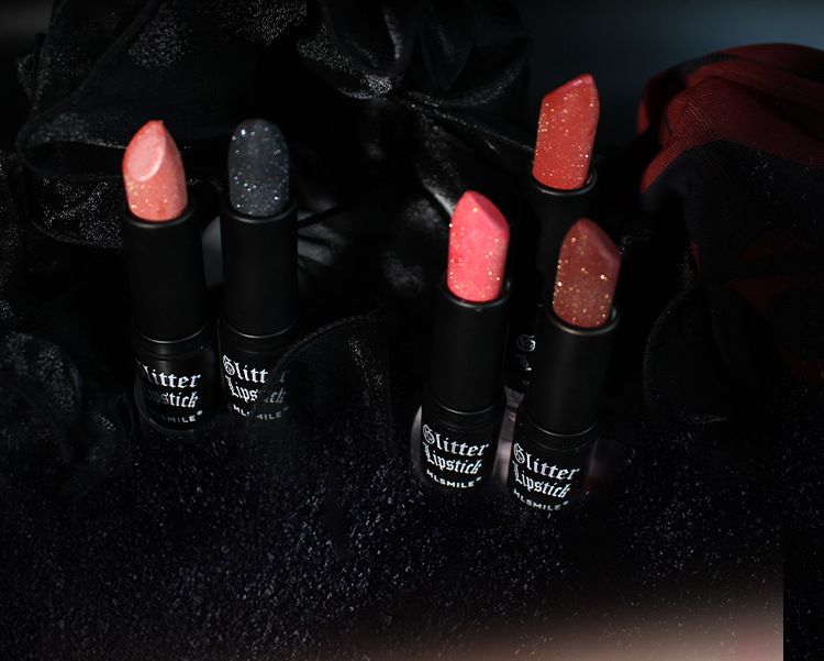 Batom Matte Antiaderente com Glitter Explosivo e Diamante, Maquiagem de Halloween com Vampiro Sombrio
_voghion.com