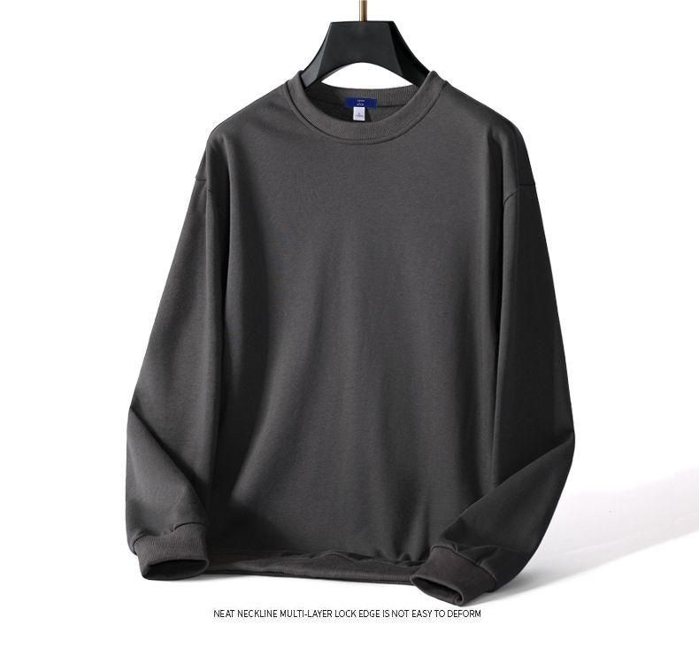 Men's Clothing T Shirt Men's Autumn And Winter Ins Trendy Brand Loose Thickened Casual Bottoming Shirt Young Students Printed Round Neck Sweatshirt_voghion.com