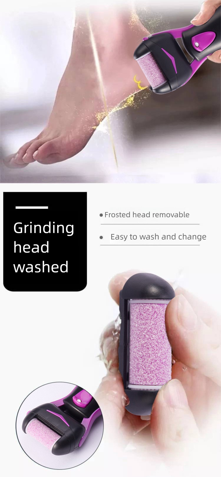 Neu Elektrische Datei Pediküre Stein Ferse Hause Fuß Wäscher Kallus Remover_voghion.com