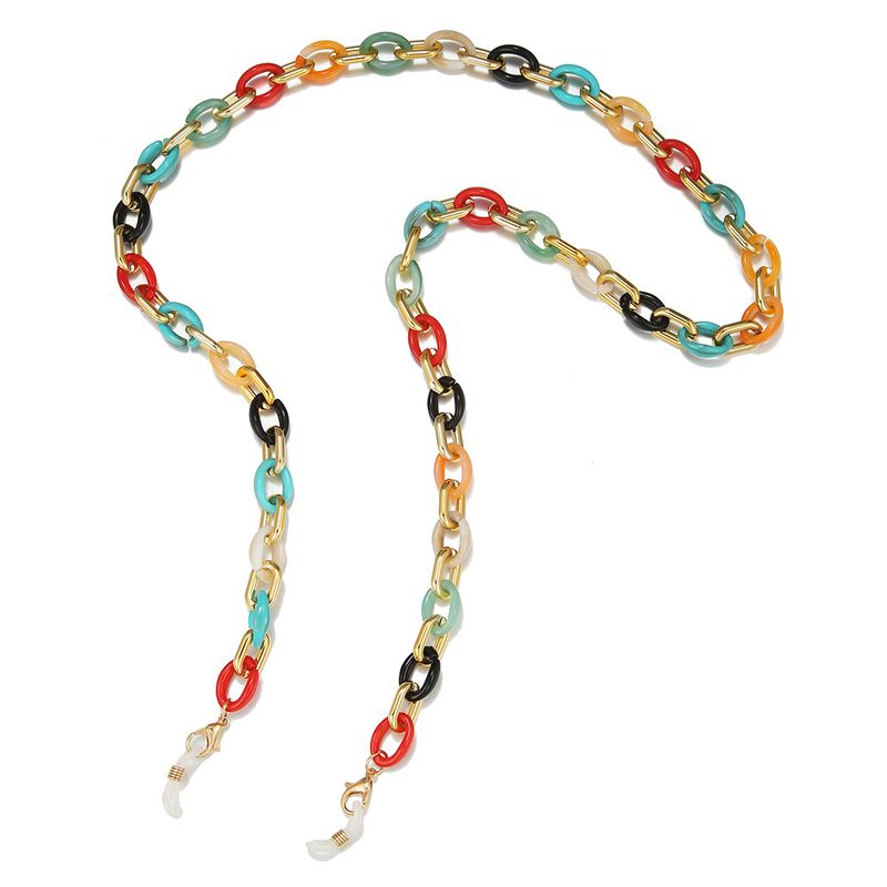 Catena per occhiali a croce antiscivolo e anti-perdita multiuso con mascherina per adulti in acrilico, colore misto_voghion.com