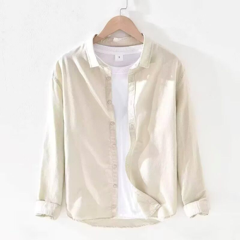 Camicia sottile e di alta qualità, camicia casual da uomo a maniche lunghe, giacca_voghion.com