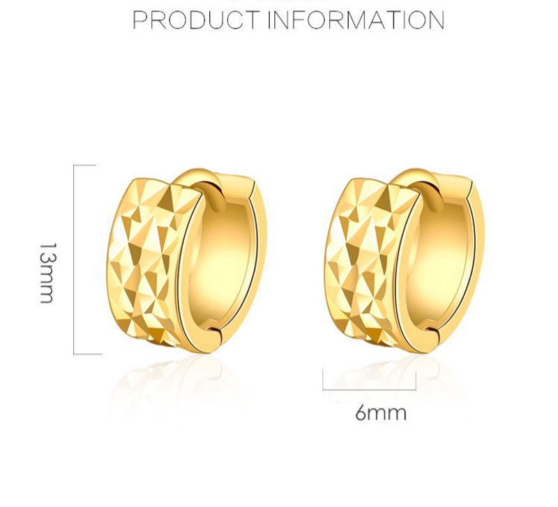 Orecchini unisex alla moda, convessi, lucidi, larghi, con taglio pendolare_voghion.com