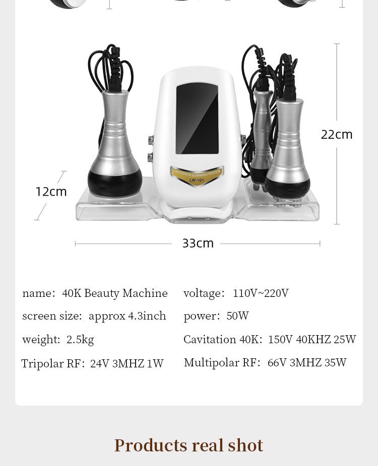 40K 3 in 1 Cavitation Ultrasonic Body Slimming Machine RF Beauty Device Facial Massager Care Tool Skin Tighten Face Lifting Skin_voghion.com