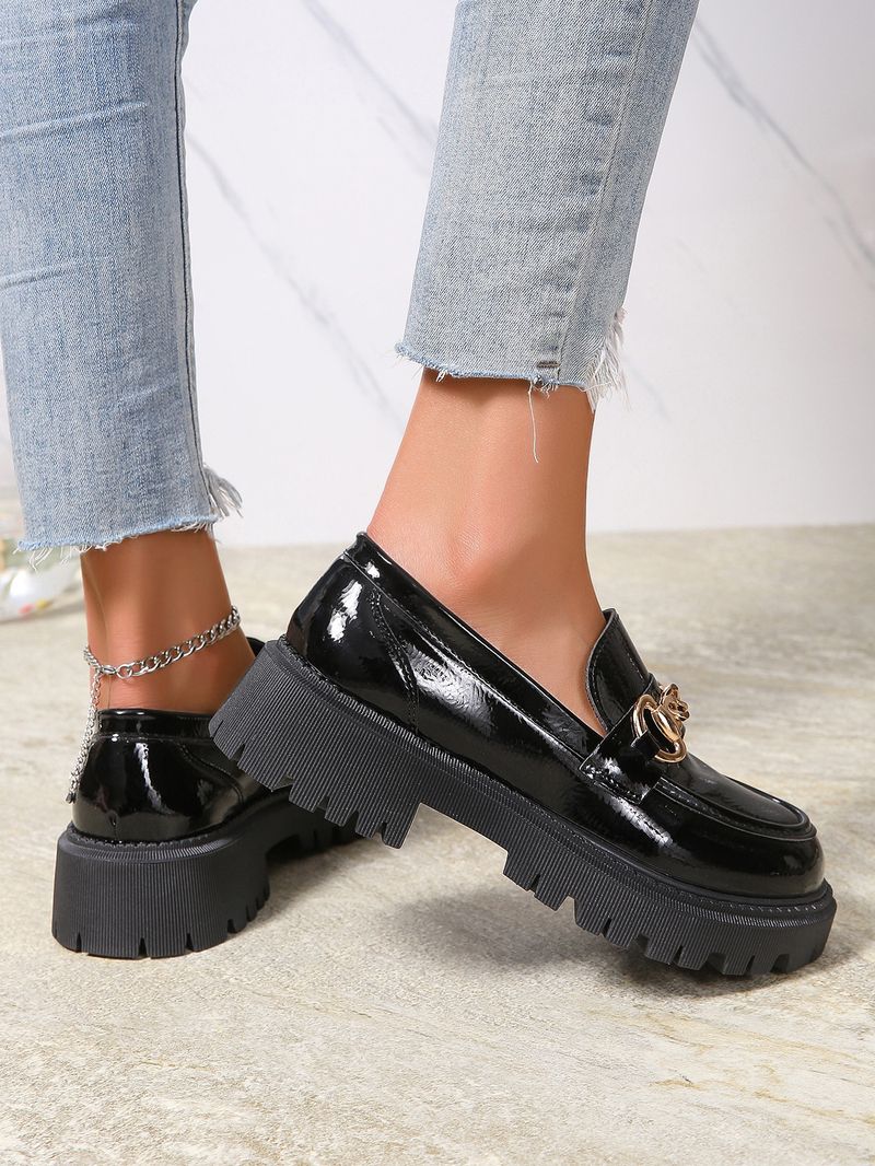 Stylish Women's New Platform Slip-on Loafers_voghion.com