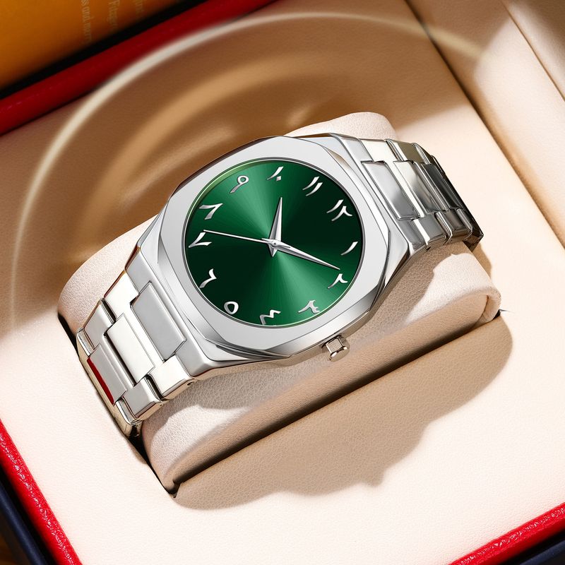 Waterproof Men's Full Black Arabic Dial High-end Alloy Quartz Watch_voghion.com