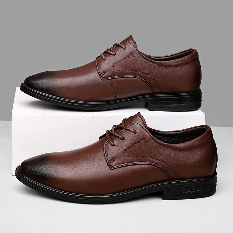 Neue echte Leder Casual Korean Style Jugend Trend British Herbst Frühling Business Formale Herrenschuhe_voghion.com