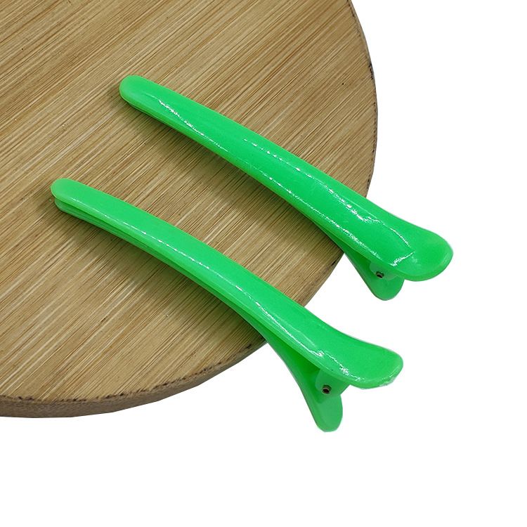 Plastik Andenæbklemme Slikfarvet Hårklemme Frisør Gør-det-selv Geléfarvet Etordklemme Pandehår Krokodilleklemme_voghion.com