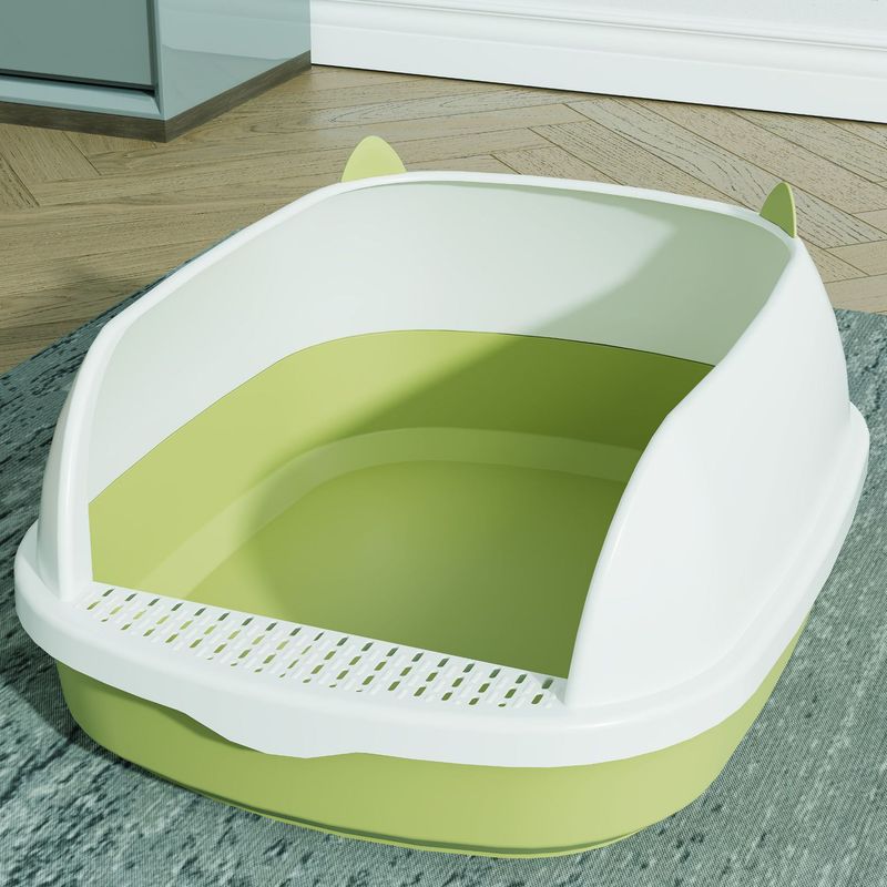 Extra Large Semi-Enclosed Toilet Anti-Sand Small Kitten Litter Box Cat Supplies Set_voghion.com