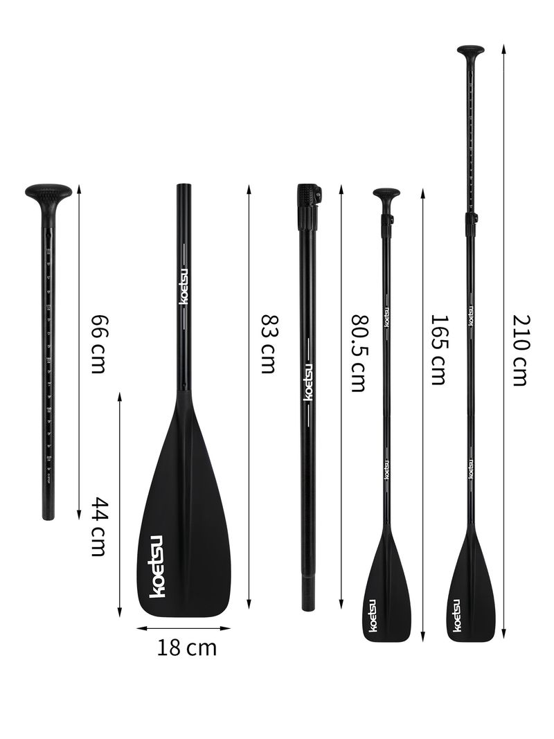 Tabla de surf de aleación KOETSU Kayak Remo telescópico de aluminio desmontable_voghion.com