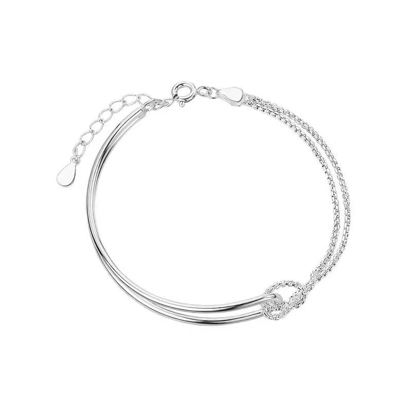 Pulseira de corrente redonda com nó em osso de cobra, moderna e simples, temperamento de celebridade da internet no Instagram, design de nicho_voghion.com