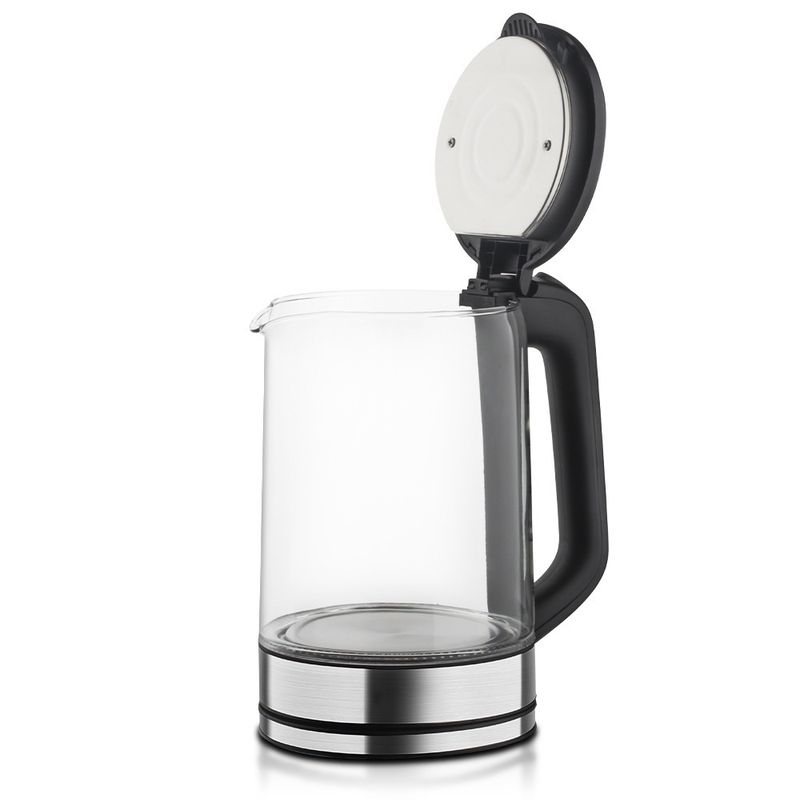 Bollitore elettrico in vetro da 2,5 l - Bollitore per acqua di grande capacità con spegnimento automatico e luce, spina UE/USA, sicuro_voghion.com