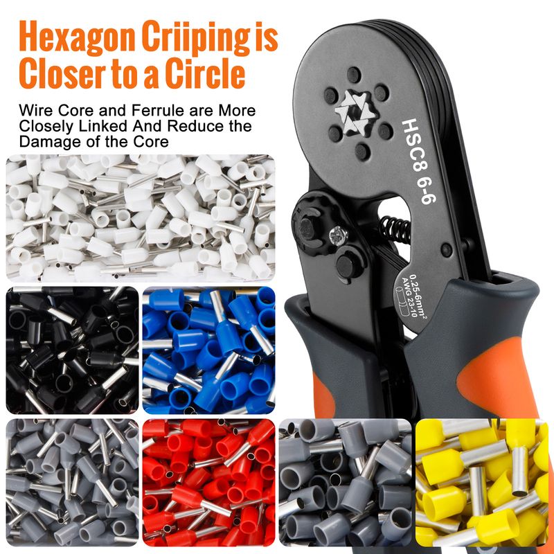 WOZOBUY Crimper Cable Cutter Adjustable Automatic Wire Stripper Multifunctional Stripping Crimping Pliers Terminal Hand_voghion.com