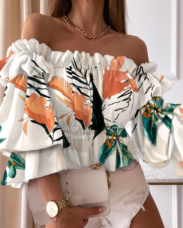 Frauen Heißer Verkauf Sexy Mode Langarm Taille Bluse_voghion.com