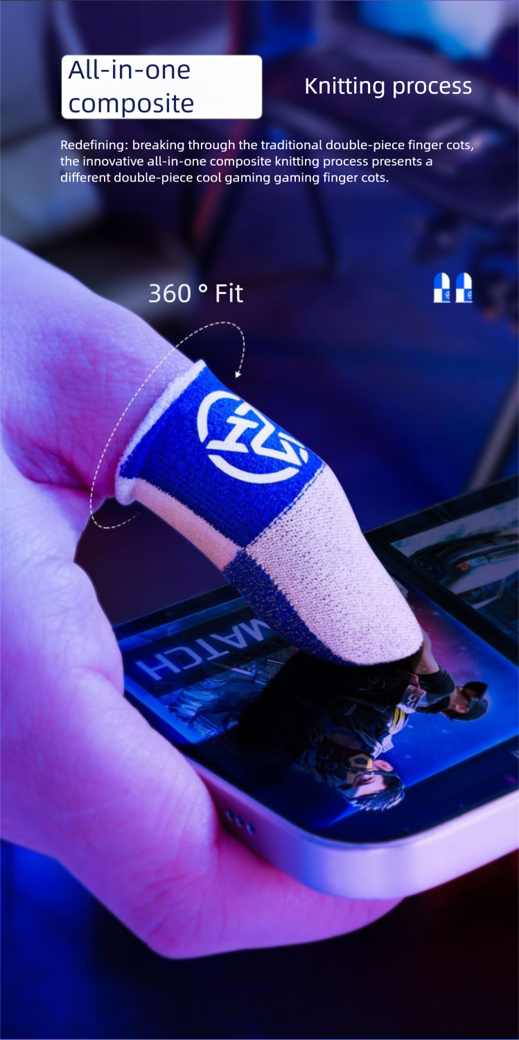 【Manicotto E-Sport】Guanto per touchscreen per giochi PUBG Artifact Finger Sleeve antiscivolo per giocare a Honor Of_voghion.com