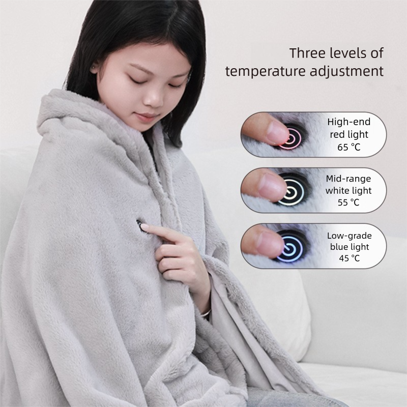 Neu Ultra Bequem Kaninchen Fell Elektrische Beheizte Smart Heizung Decke Nickerchen Körper Wärmer Schal_voghion.com