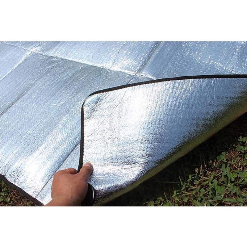 Mata z folii aluminiowej Mata do spania na kempingu 200x200 cm Mata izolacyjna Koc termiczny Składana mata namiotowa Mata podłogowa Ultralekka_voghion.com