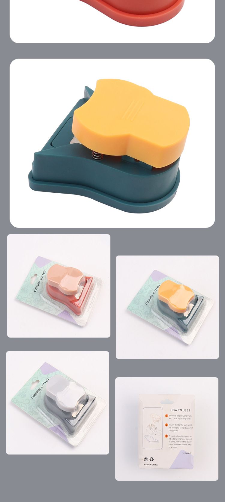 Photo business card PVC paper cutter photo corner chamfer R4R5 corner cutter manual hand account rounding round cutter_voghion.com