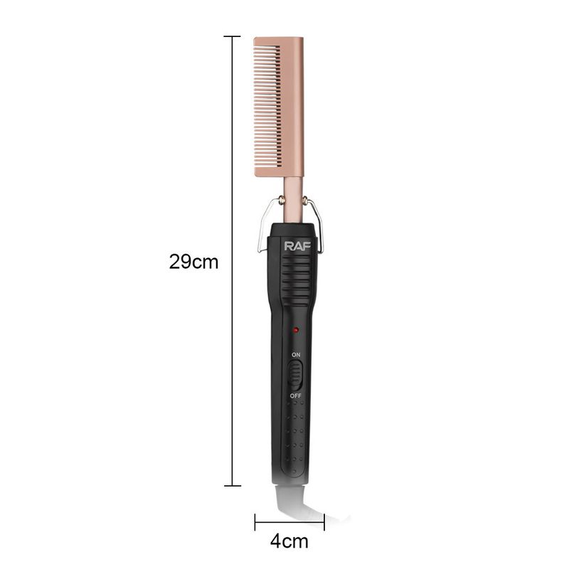 3-in-1 Electric Hair Brush, Straightening & Curling Iron With Negative Ion, Dry & Wet Use, EU Plug_voghion.com