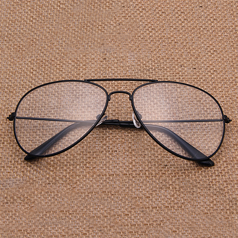 Zhuoxinder Unisex Retro Big Round Metal Frame Clear Lens Glasses Eyeglasses Spectacles-1_voghion.com