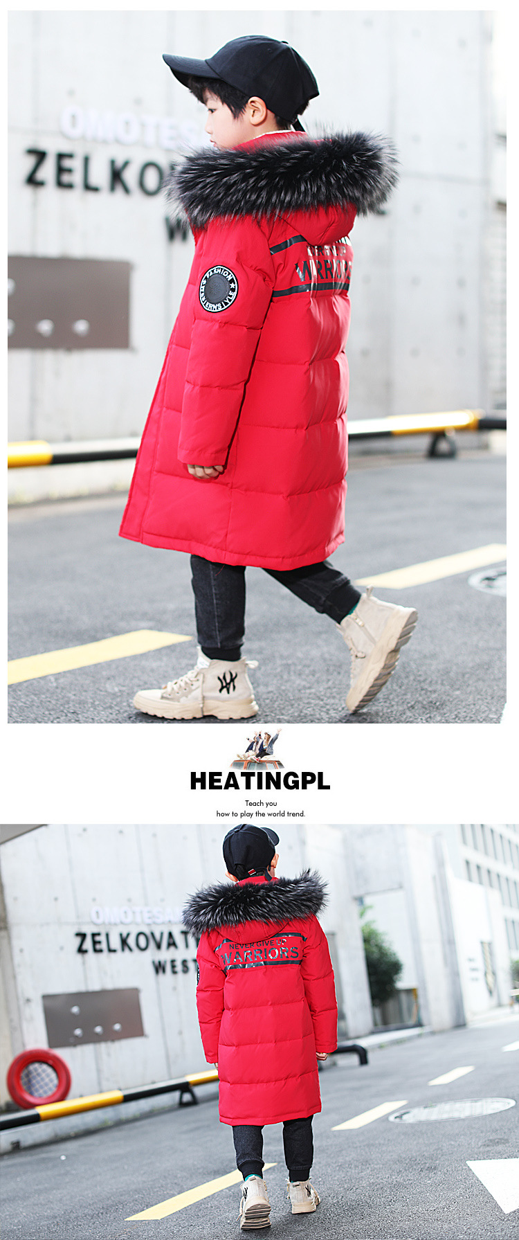 Roupas infantis jaqueta para meninos engrossada crianças médias e grandes novas crianças estilo médio e longo inverno jaqueta estilo meninos atacado_voghion.com