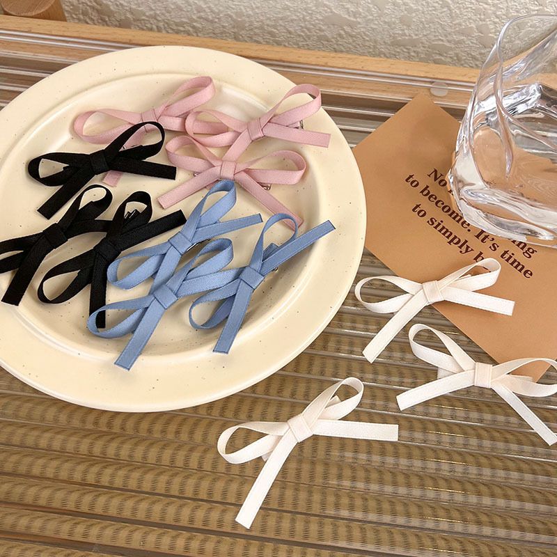 Clip a una linea in stile pizzo francese con nastro dall'atmosfera dolce e speziata Fermaglio per capelli intrecciato con fiocco piccolo Clip per copricapo con acconciatura da principessa_voghion.com