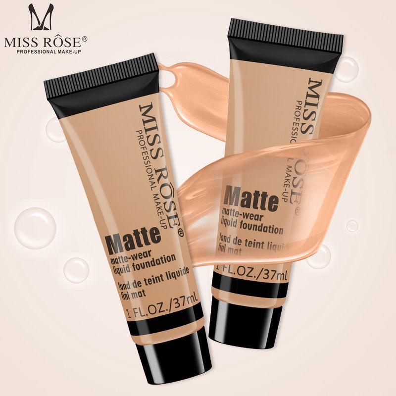 Missrose New Matte Waterproof Concealer Foundation Cream Refreshing Moisturizing Long Lasting Cleansing Liquid Foundation Female 37ML_voghion.com