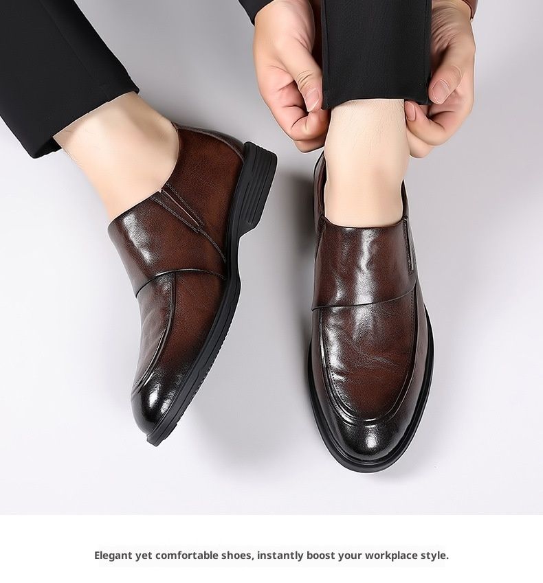WalkPrime WalkPrime Foreign Trade Autumn New Men's British Business Casual Leather Shoes Trendy Four Seasons Pointed Toe Loafers Slip-On_voghion.com