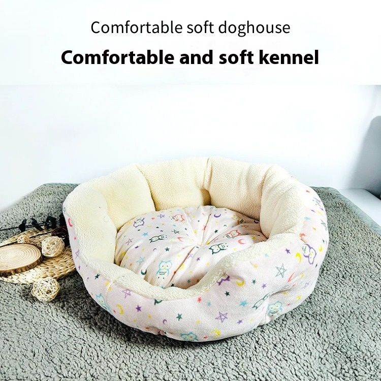 Kann als Nest für alle Jahreszeiten verwendet werden, als wärmendes Winternest, dickes Katzennest, Haustiermatte für Hunde_voghion.com