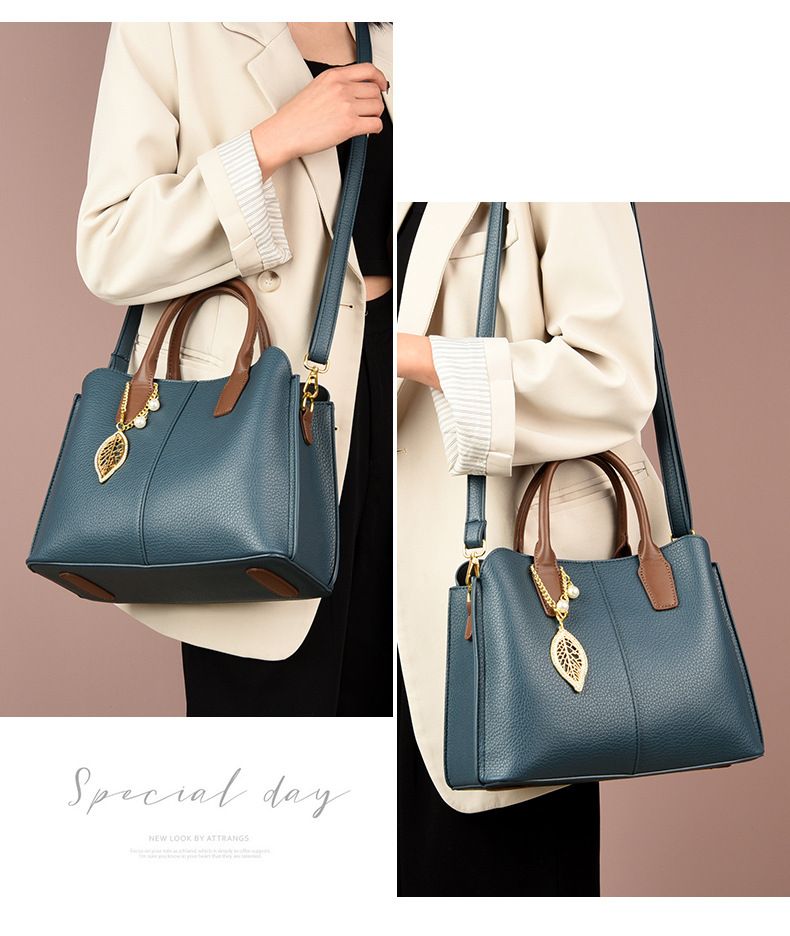 2024 Large Capacity Women's New Handbag Soft Leather Commuter Versatile Crossbody Big Bag_voghion.com