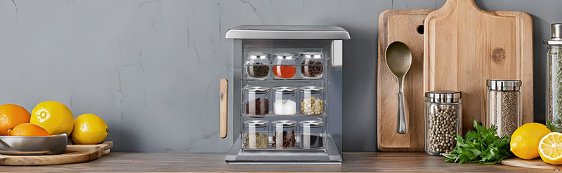 Set di contenitori per sale ACZT da 2 pezzi, barattoli di vetro da 7 once con coperchi e cucchiai, adatti per conservare condimenti, caffè,_voghion.com