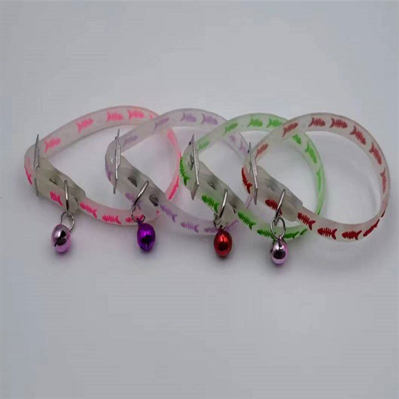Collare per animali domestici in silicone luminoso per cani e gatti che assorbe la luce notturna_voghion.com