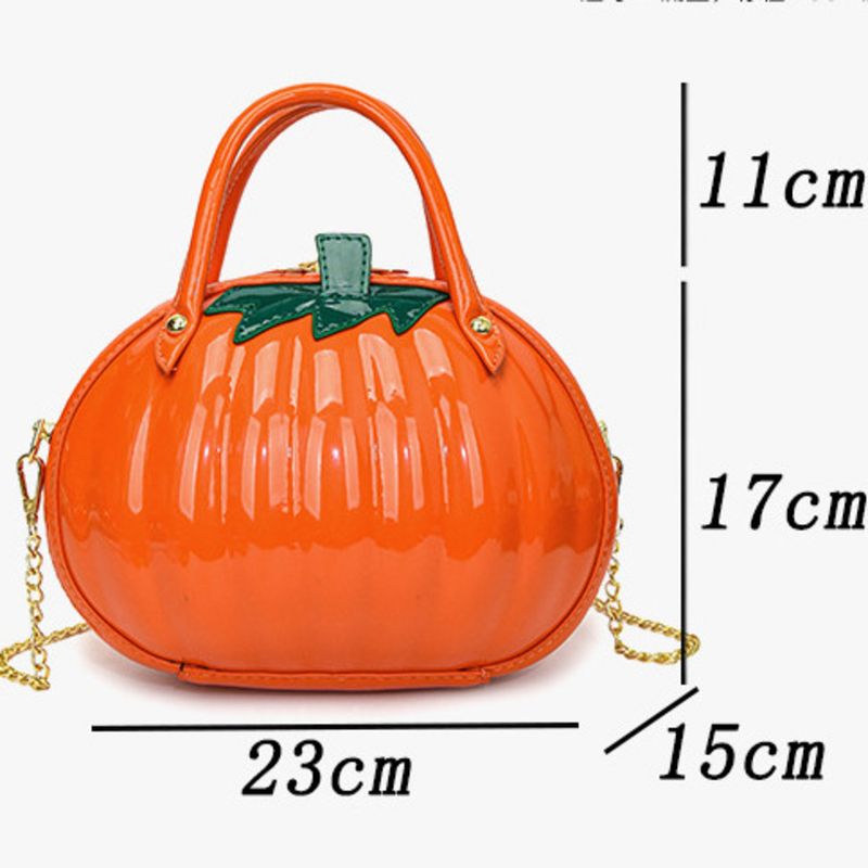 Halloween Kürbis 2025 Neue modische Persönlichkeit Design Stilvolle Handheld Schulter Kette Kleine Runde Tasche_voghion.com