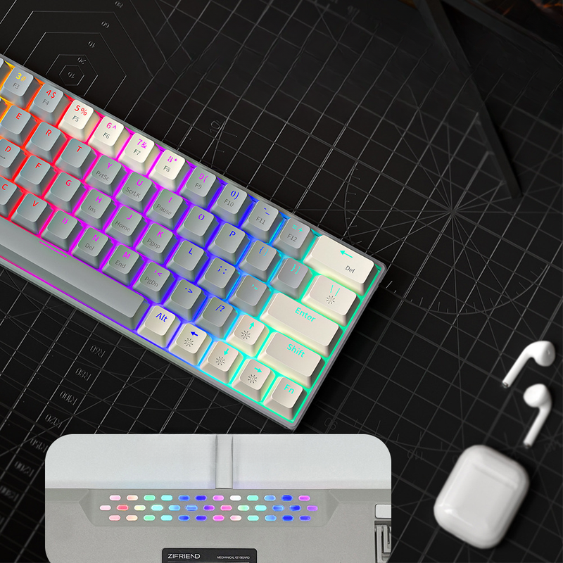 T62 Mixed Light Wired Mechanical Anpassbare Hot-Swap-fähige blaue rote Schalter Gaming E-Sports Kleine Tastatur_voghion.com