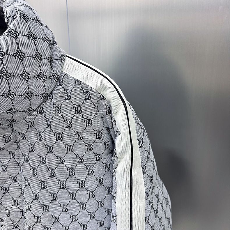Men's Clothing Men's winter new down letter jacquard stand collar down jacket bread down jacket men_voghion.com