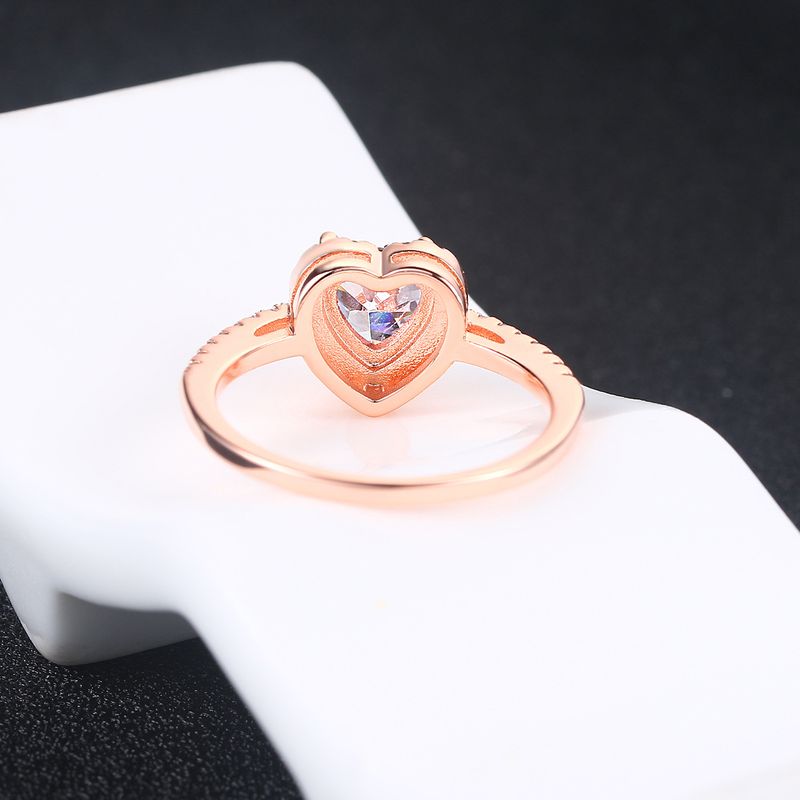 Misty Moon Classic Anello di fidanzamento da donna Micro set AAA Zircone placcato platino Anello con diamanti Gioielli_voghion.com
