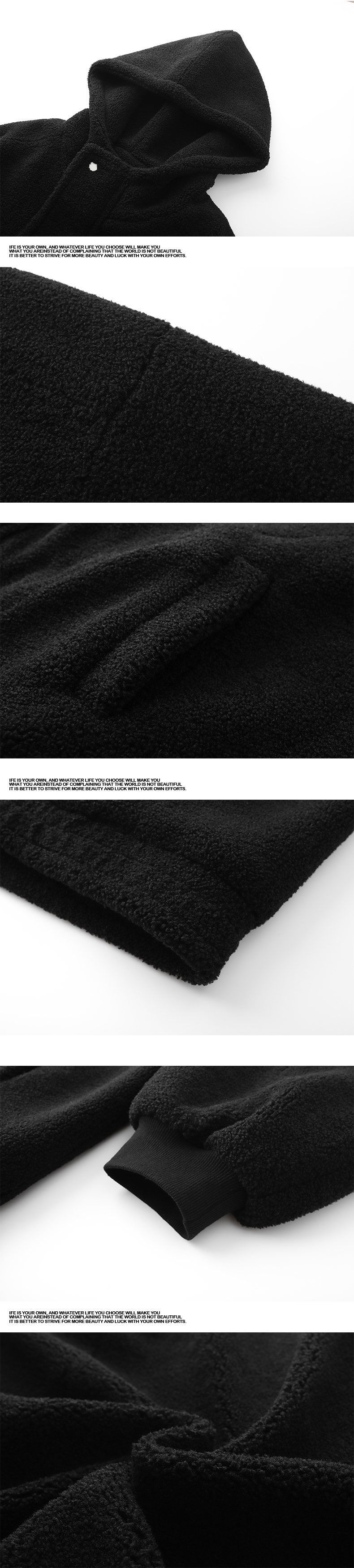 Herren-Wintermantel mit Fleecefutter und Kapuze – Locker sitzende Retro-Reißverschlussjacke mit dickem, warmem Sherpa für lässige Outdoor-Aktivitäten_voghion.com
