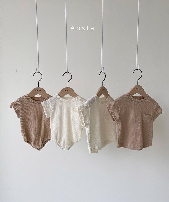 2024 Instagram Koreanische Version Neugeborenen Baby Sommer Kurzarm Overall einfache und bequeme Gewinde Dreieck_voghion.com