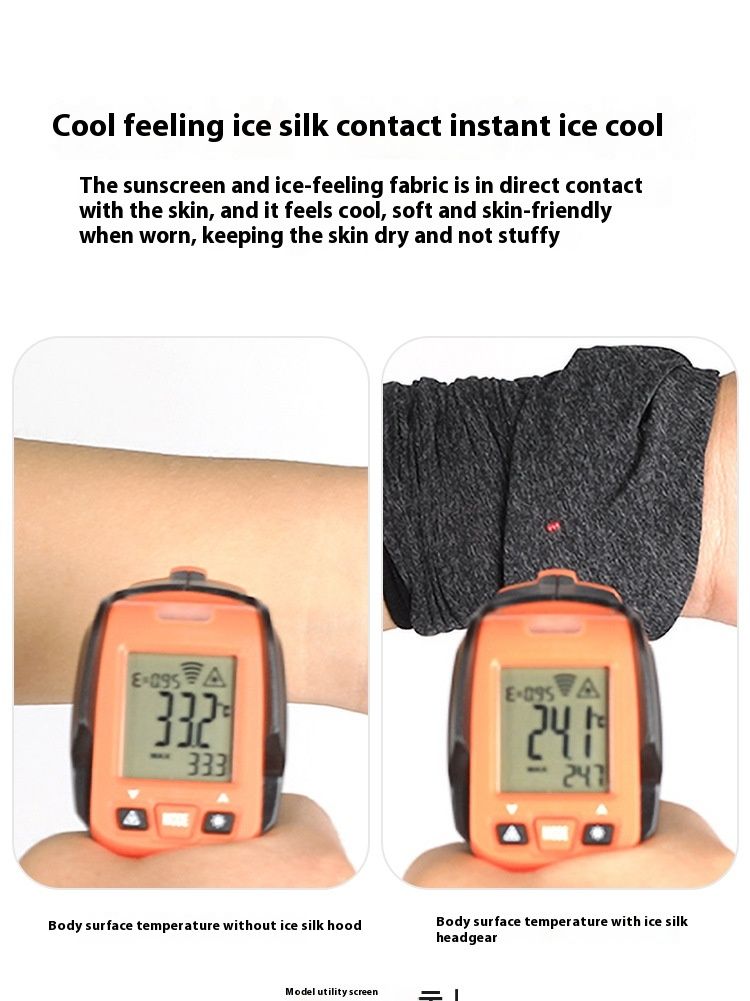 Protetor solar de verão para motocicleta, capa de cabeça de seda gelada, chapéu interno para capacete de bicicleta ao ar livre, máscara de equitação à prova de vento e poeira_voghion.com