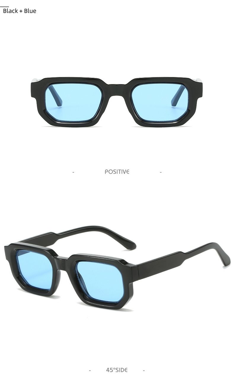 Moda Nuova Moda Blu Occhiali da sole quadrati per donne e uomini Retro Designer Lenti trasparenti Occhiali da sole Occhiali da vista UV400 all'ingrosso_voghion.com