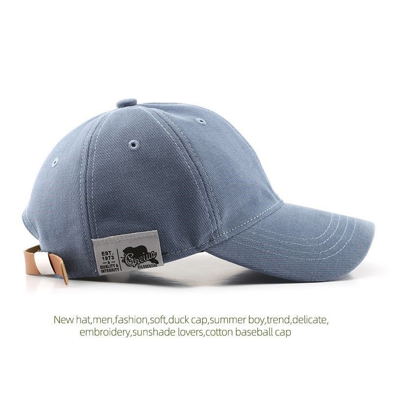 Trendy Brand Patch Korean Style Baseball Unisex Couple Versatile Casual Sun Hat Soft Top Pure Cotton Duckbill Cap_voghion.com