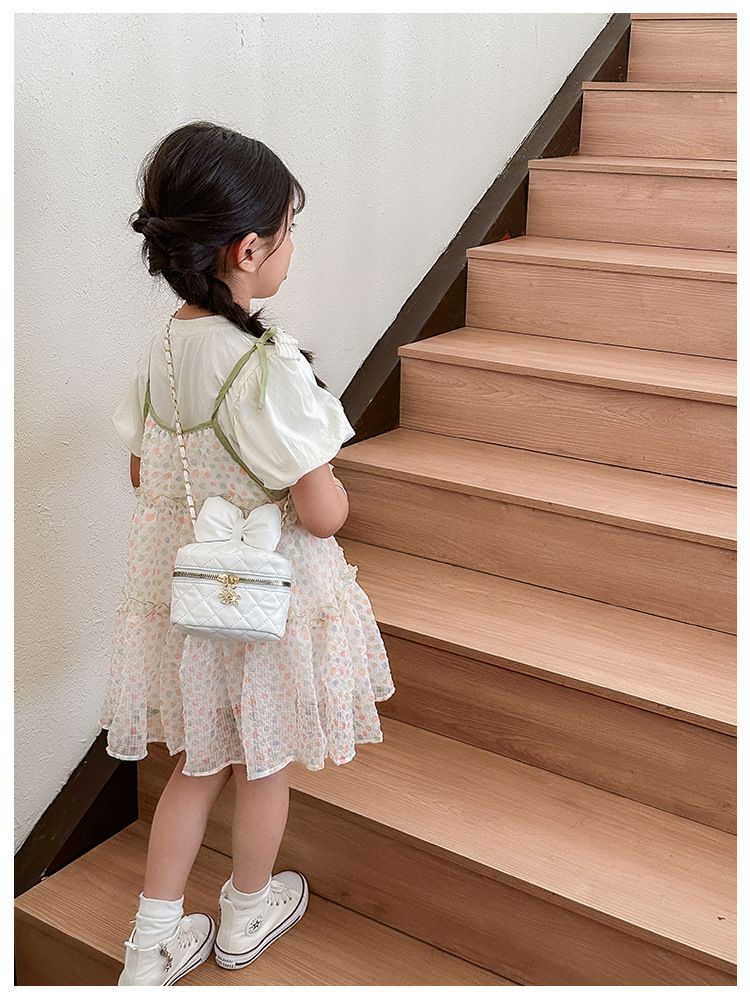 Παιδικό μικρό αρωματικό φιόγκο χιαστί Ίντερνετ Κόκκινο Πριγκίπισσα Αξεσουάρ τσάντα ώμου για κορίτσι_voghion.com