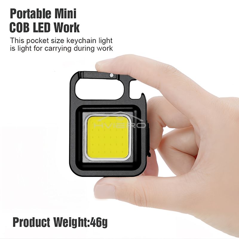 COB Work Light Flashlamp Mini Flashlight Keychain Carry LED Waterproof USB Charge Convenient Emergency Outdoor Lighting Camping_voghion.com