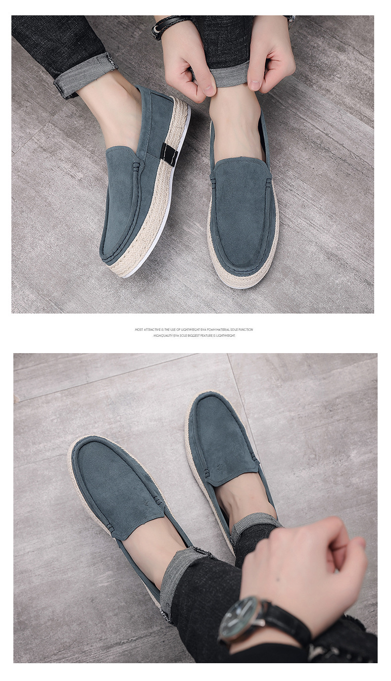 Men's shoes spring and summer men's casual single shoes canvas shoes men lazy slip-on_voghion.com