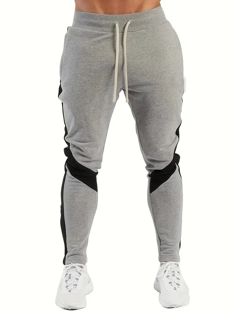 Herren-Jogginghose mit Fleecefutter für den Winter – weiche Baumwollmischung, elastischer Bund, lässig und sportlich, Grau und Schwarz (S-XXL)_voghion.com