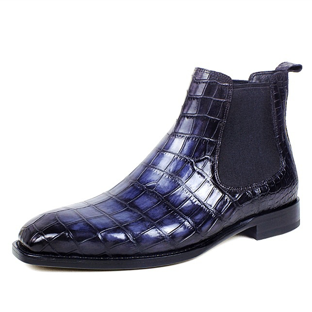 Heren leren instappers enkel werkschoenen schoenen krokodillenprint heren lage_voghion.com