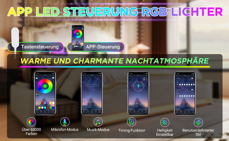 Lit Queen Size rembourré 140 x 200 cm avec coffre hydraulique, éclairage LED et port de charge USB-C, cadre de lit plateforme en velours avec sommier à lattes, beige, sans matelas_voghion.com