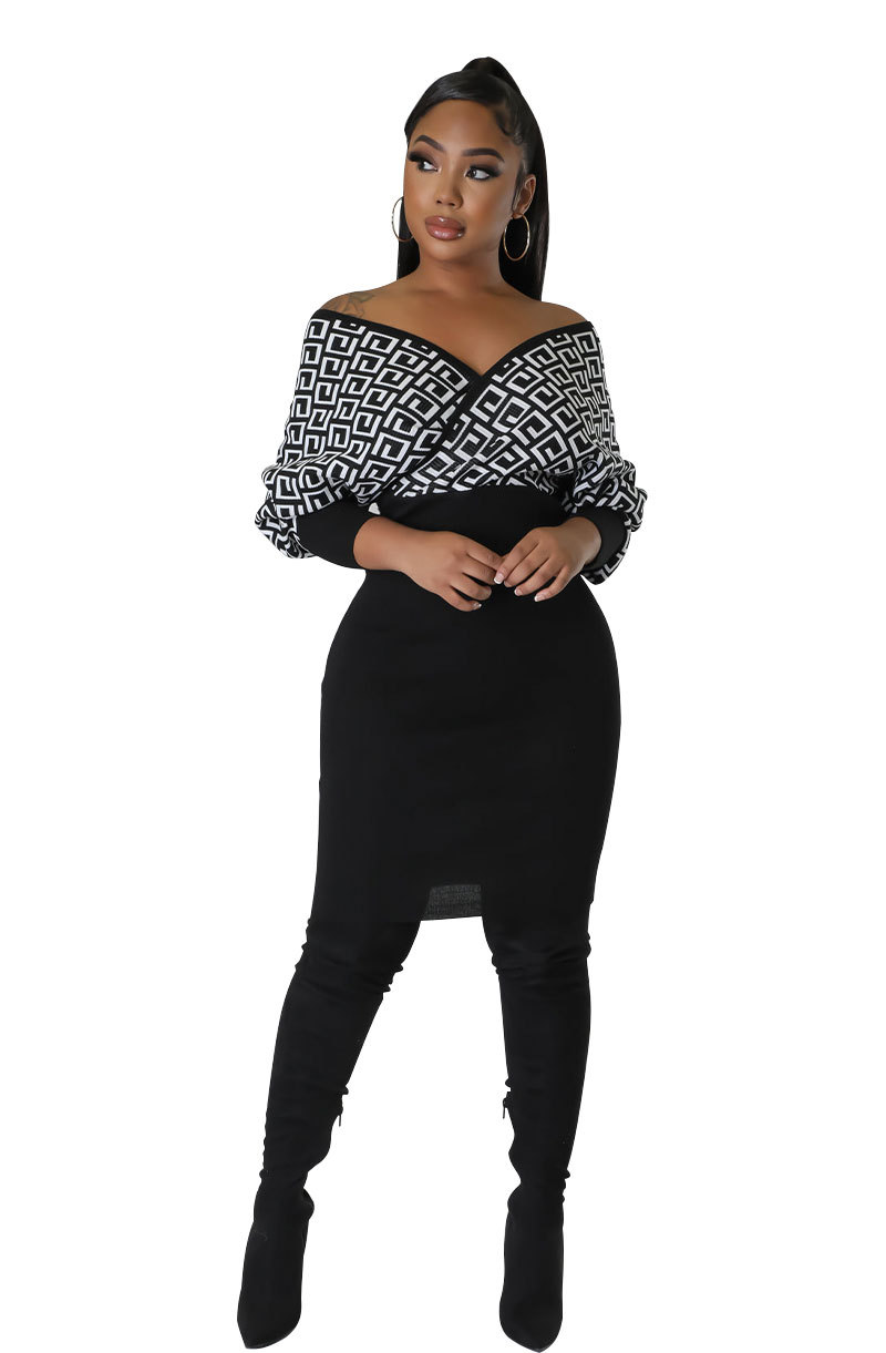 Damen Laangärmrock kleng parfüméiert nei High-End Spice Girl Täsch Hip Rock Moud_voghion.com